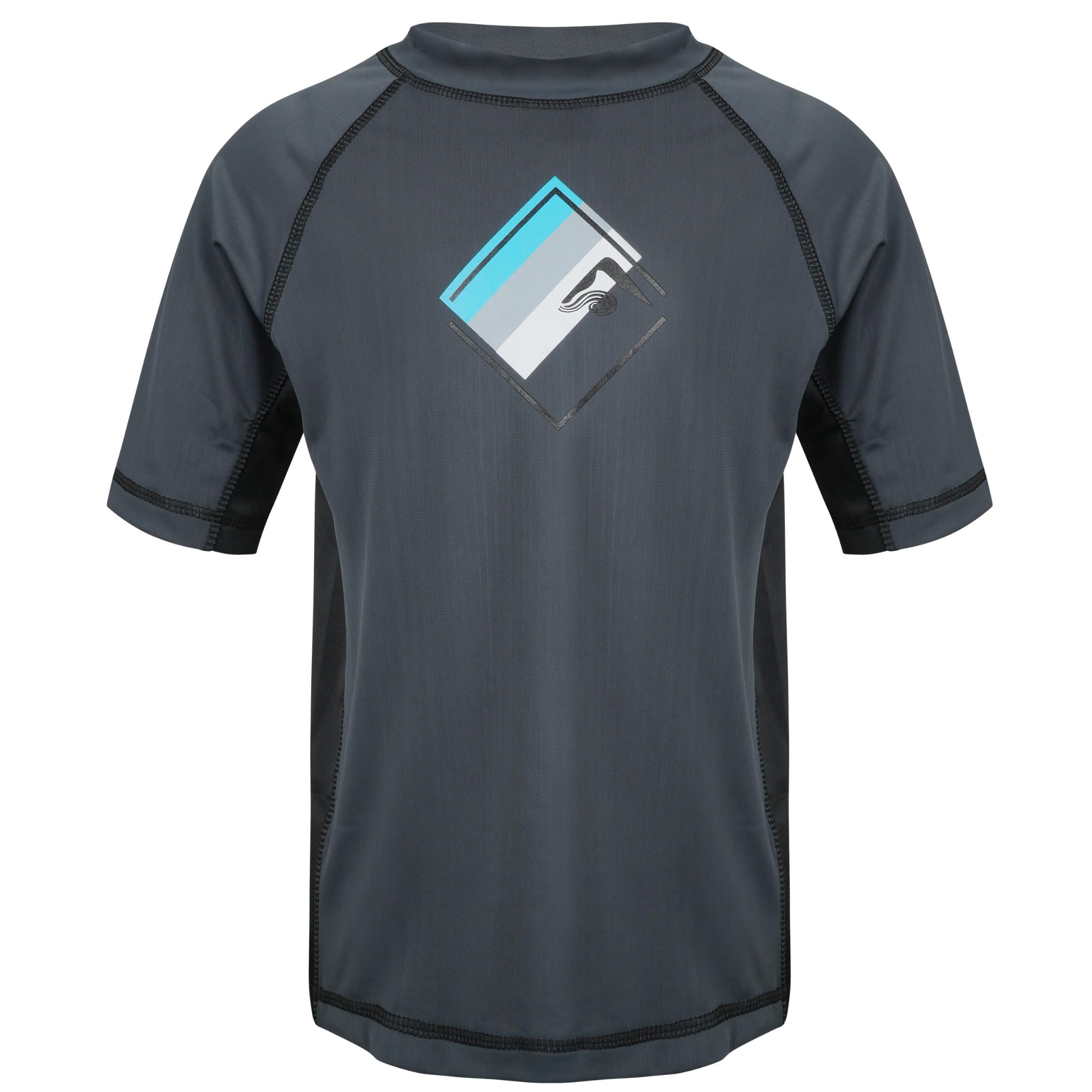Kanu Surf Jungen UPF 50+ Sun Protective Rashguard Swim Shirt Rash Guard Hemd, Victor anthrazit, Medium