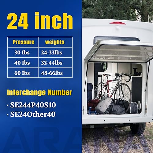 Miniatura 108 de ARANA C16-04154 - Puntales de gas de 15 pulgadas y 24 libras, para cubierta Snugtop, cubierta de cámper, piezas de repuesto para tapa de camión, 2