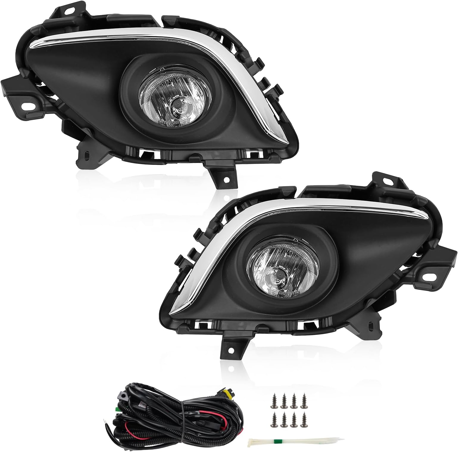 RP Remarkable Power, Fit For 2013 2014 2015 6 Fog Lights Bumper Lamp Assembly Left & Right w/H11 Bulb FL7068