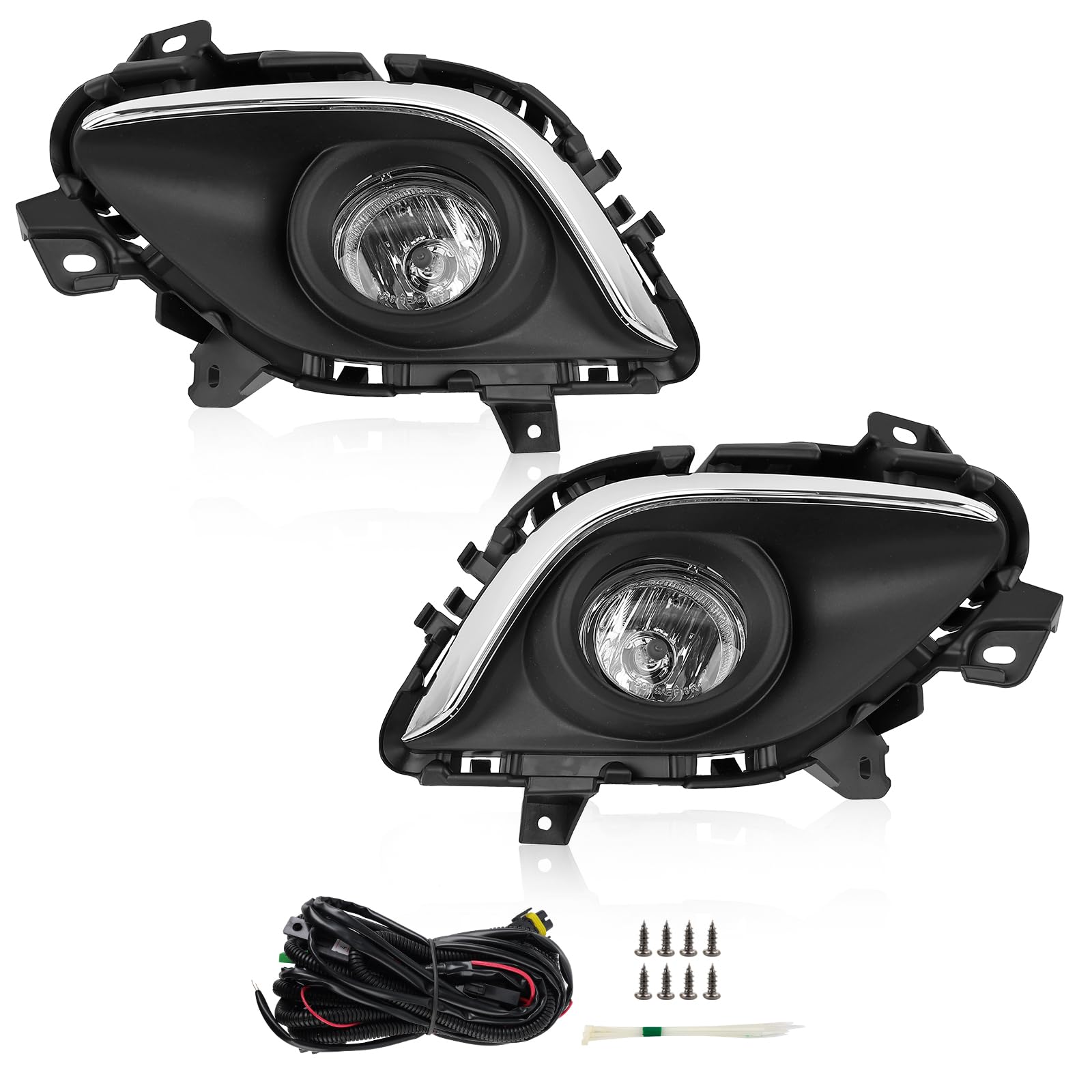 RP Remarkable Power, Fit For 2013 2014 2015 6 Fog Lights Bumper Lamp Assembly Left & Right w/H11 Bulb FL7068