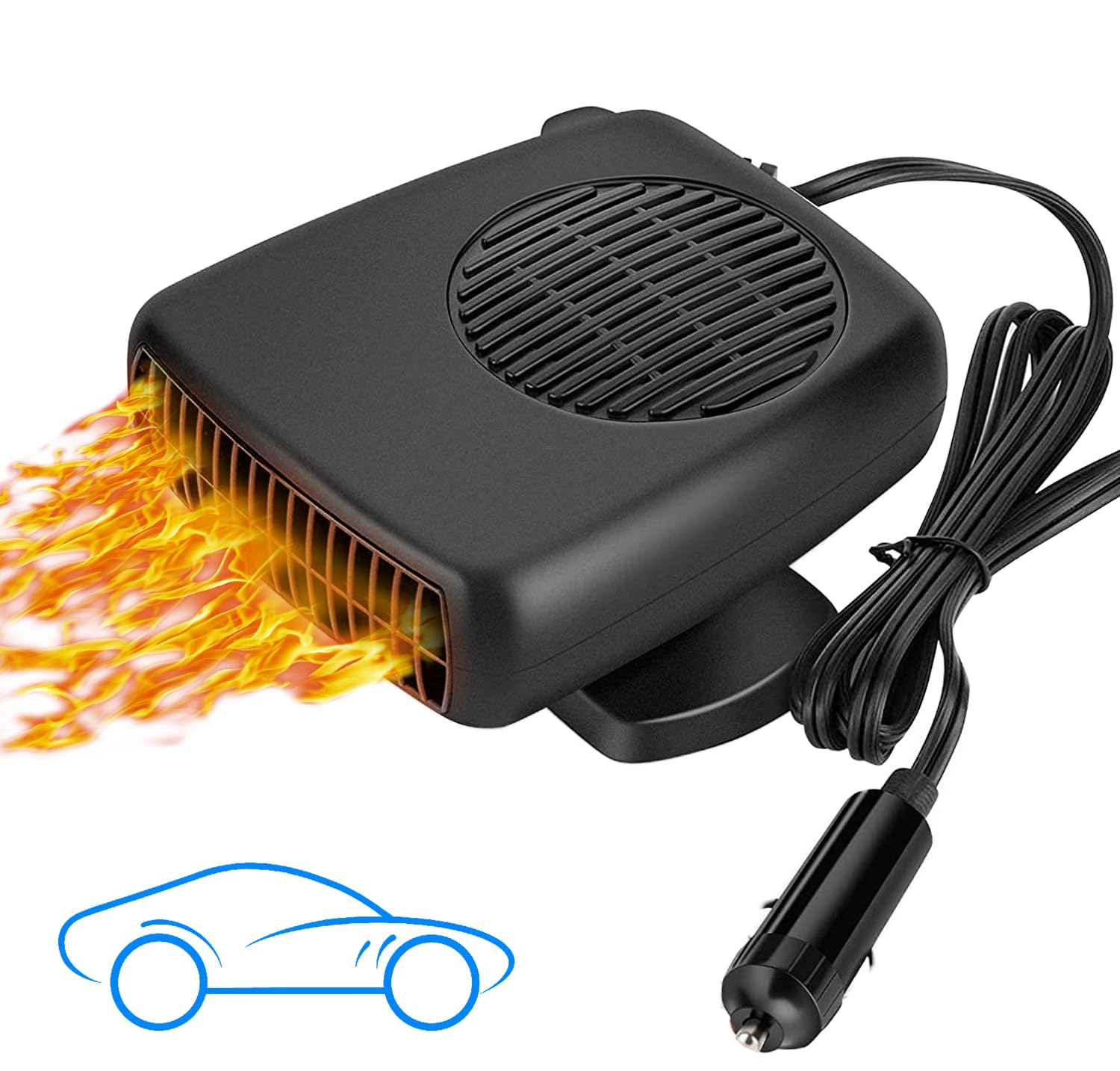 Showvigor Portable Car Heater 12v Heater Car Windscreen Demister