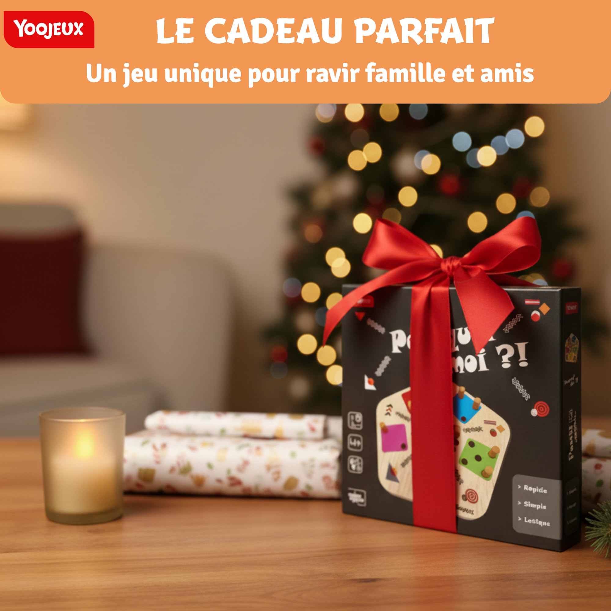 Pourquoi Moi - Jeu de société Cochon en Bois, 2 à 8 Joueurs | Jeu familial dès 4 ans, parties rapides de 5 à 15 minutes, coffret transportable pour l’apéro, les vacances et les soirées.