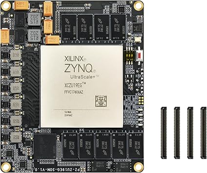 PZ-ZU19EG-SOM Xilinx Zynq Ultrascale+ MPSOC Core Board XCZU17EG XCZU19EG FPGA SOM ARM Cortex A53 R5 DDR4 8GB EMMC 32GB QSPI Flash 1GB Ethernet Industrial SOM PZ-ZU19EG-SOM, SOM with Connectors