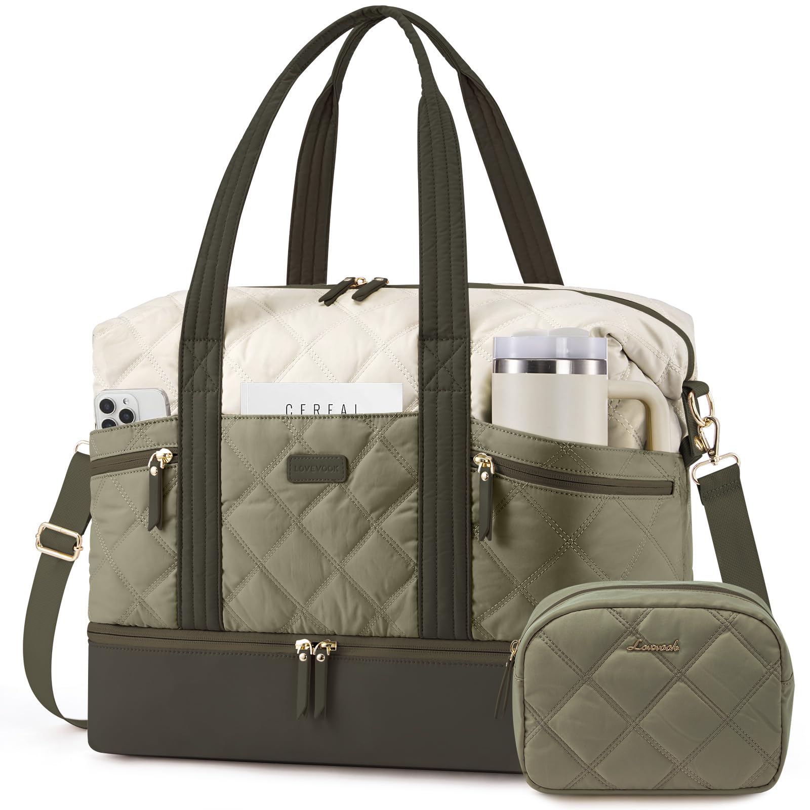 LOVEVOOK Quilted Weekender