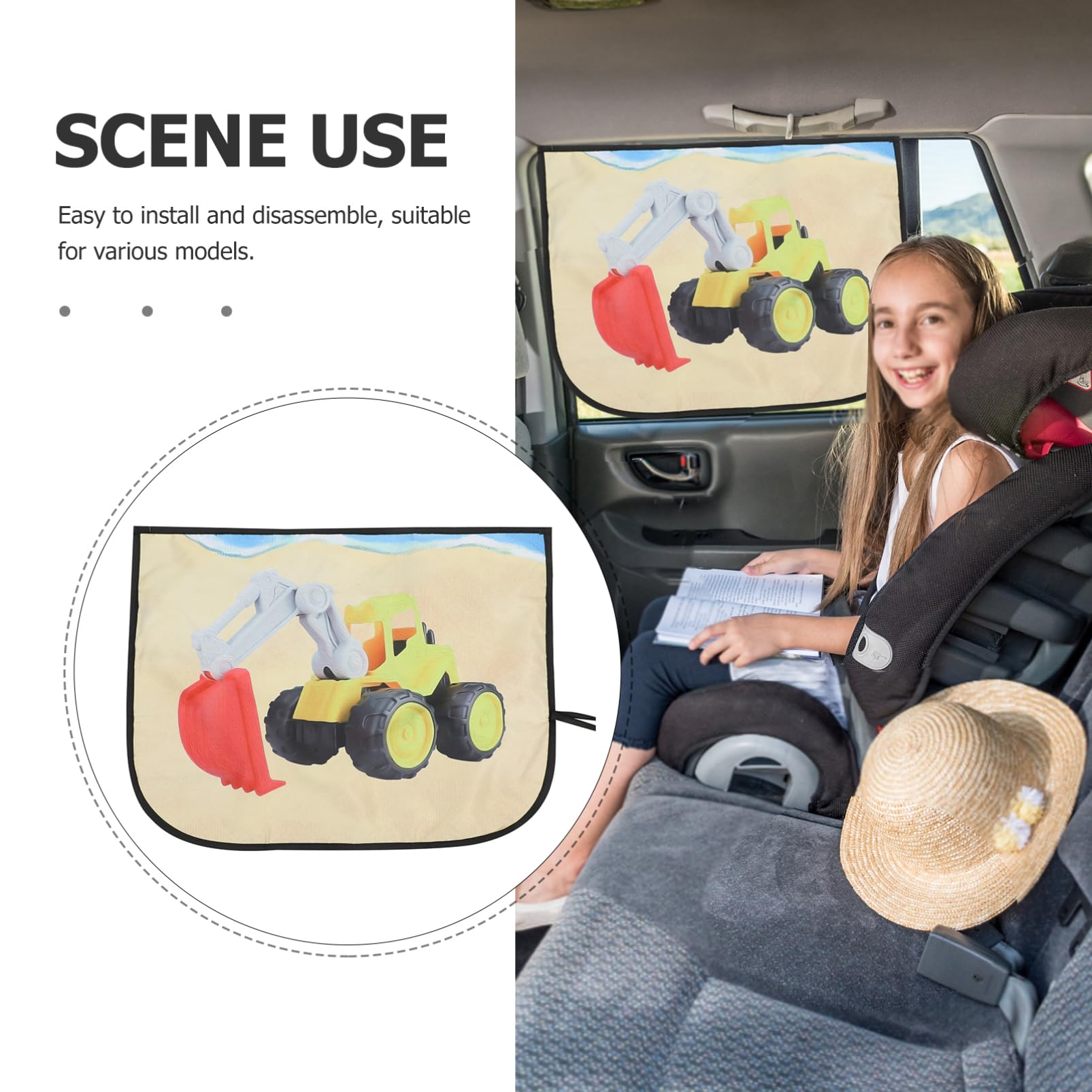 Gatuida 5piezas Parasol Magnético para Ventanas Laterales De Coche Cortinas Reflectantes De Protección Solar Aislante Térmico y Antirrayos UV Instalación Fácil y Rápida Adecuado para