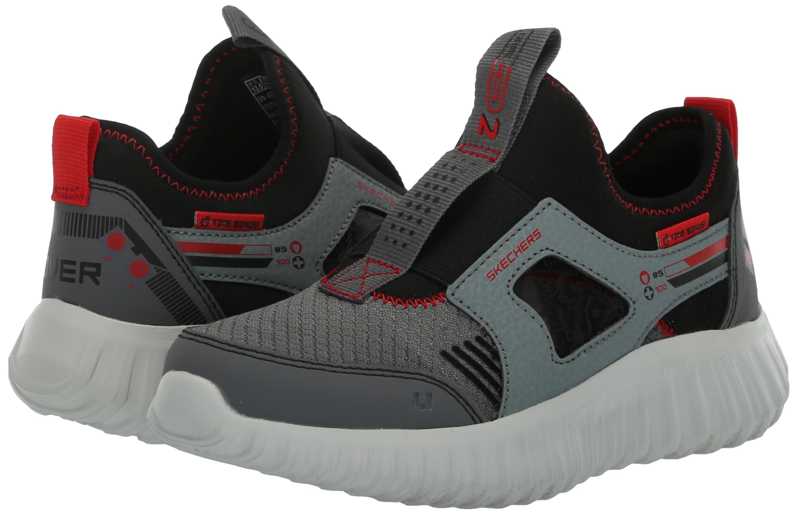 Skechers Depth Charge 2.0-Techno Point, Zapatillas Uni-niños, Gris Multicolor, 3.5 Big Kid