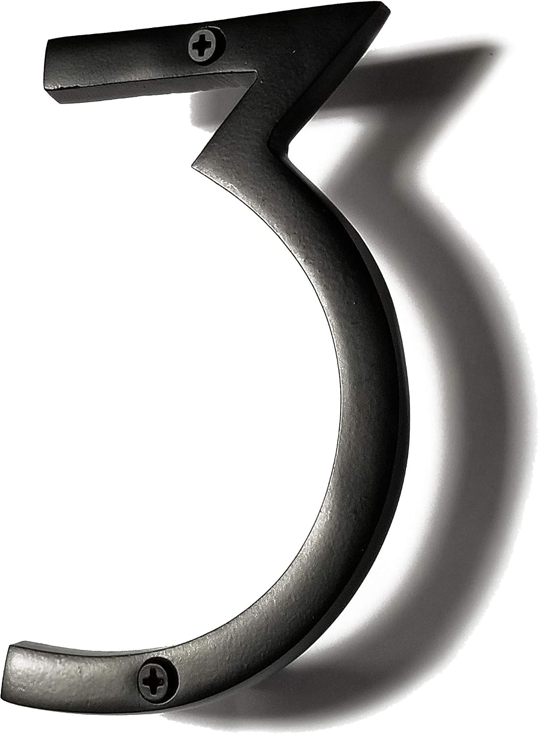 NACH Floating Mount Shadow House Address Number For Outside or Inside, Metal Modern House Numbers For Mailbox, Front Door, Maximum Rust Protection, Black Aluminum, 4 inch, Number 3, HH-SDW4-BLK-3
