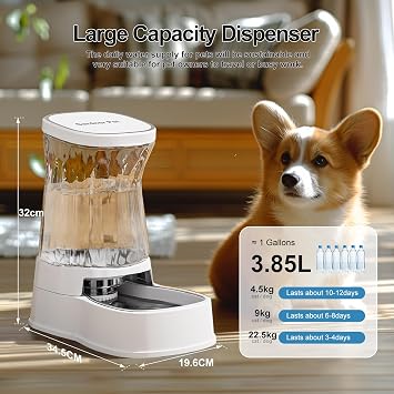 Gardner Pet 3.85L Pet Water Dispenser, White
