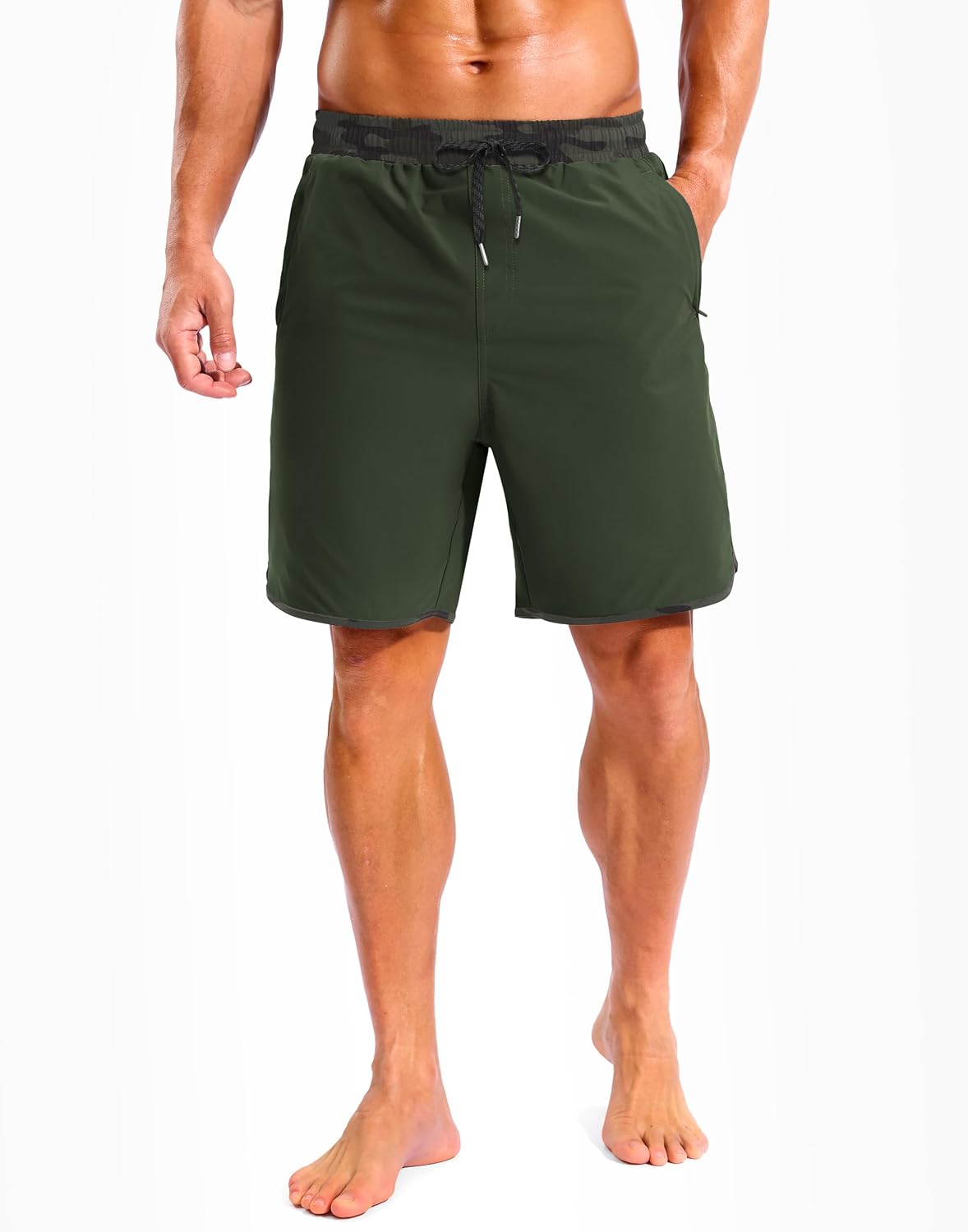 G Gradual Mens 7" Swim Trunks with Compression Liner 4 Pockets Quick Dry Swimsuit Bathing Suit Board Shorts for Men