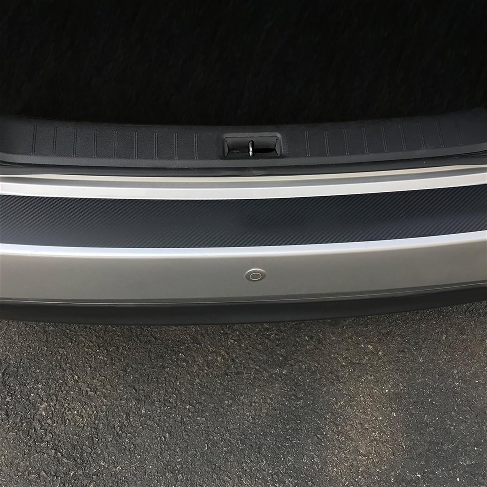 Tira Protectora de Parachoques Pegatinas Protectoras de Fibra Carbono para Parachoques Trasero Coche, decoración para Hyundai Ix35