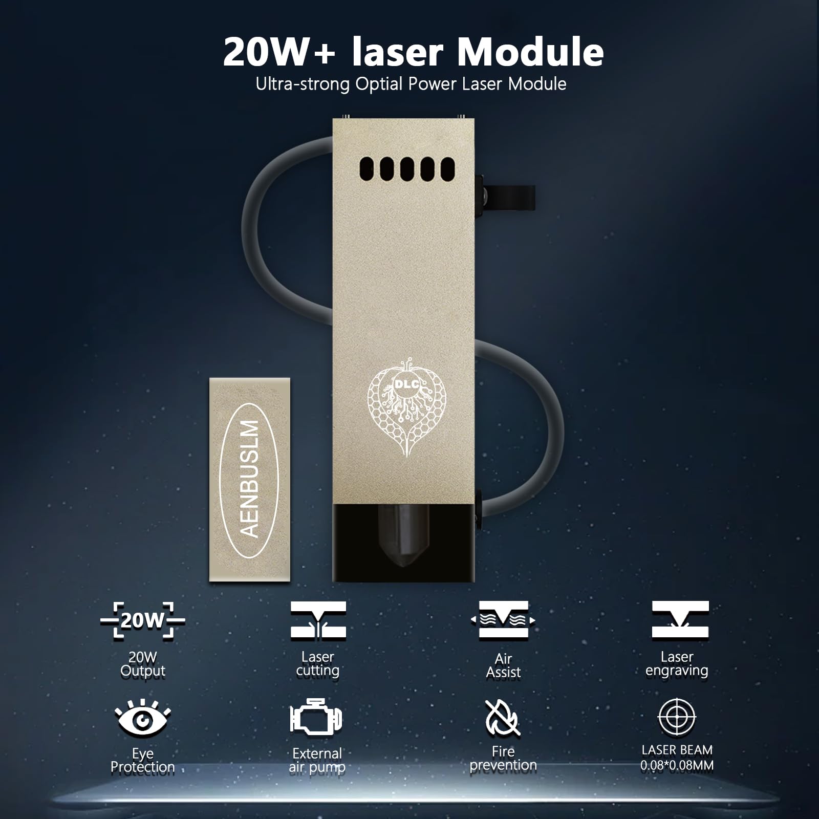 DLC - 120W Laser Engraving Cutting Module with Air Assist 20W20000mW Output PowerBuilt-in FACCompressed Spot CNC Carving DIY Laser Master for Laser Cutter Laser Engraver Machine - Class 4 product thumbnail 4