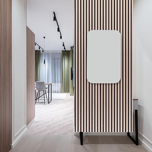 Miniatura 5 de NeatiEase Paneles de pared de madera 3D, paneles de pared acústicos de 6 piezas para decoración de pared interior y reducción de ruido, paneles