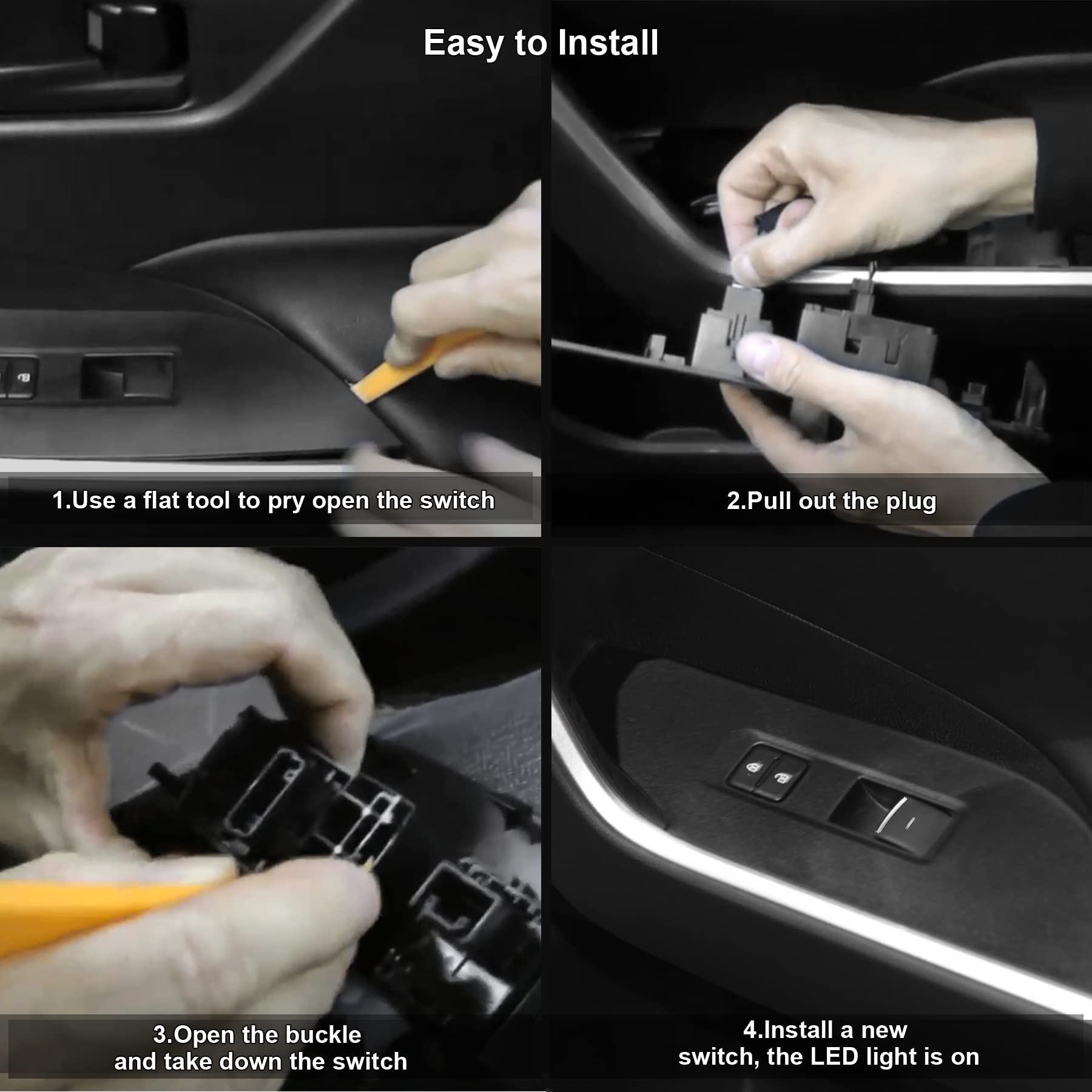 Amazon.co.jp: パワーウィンドウスイッチ 助手席側 トヨタ RAV4