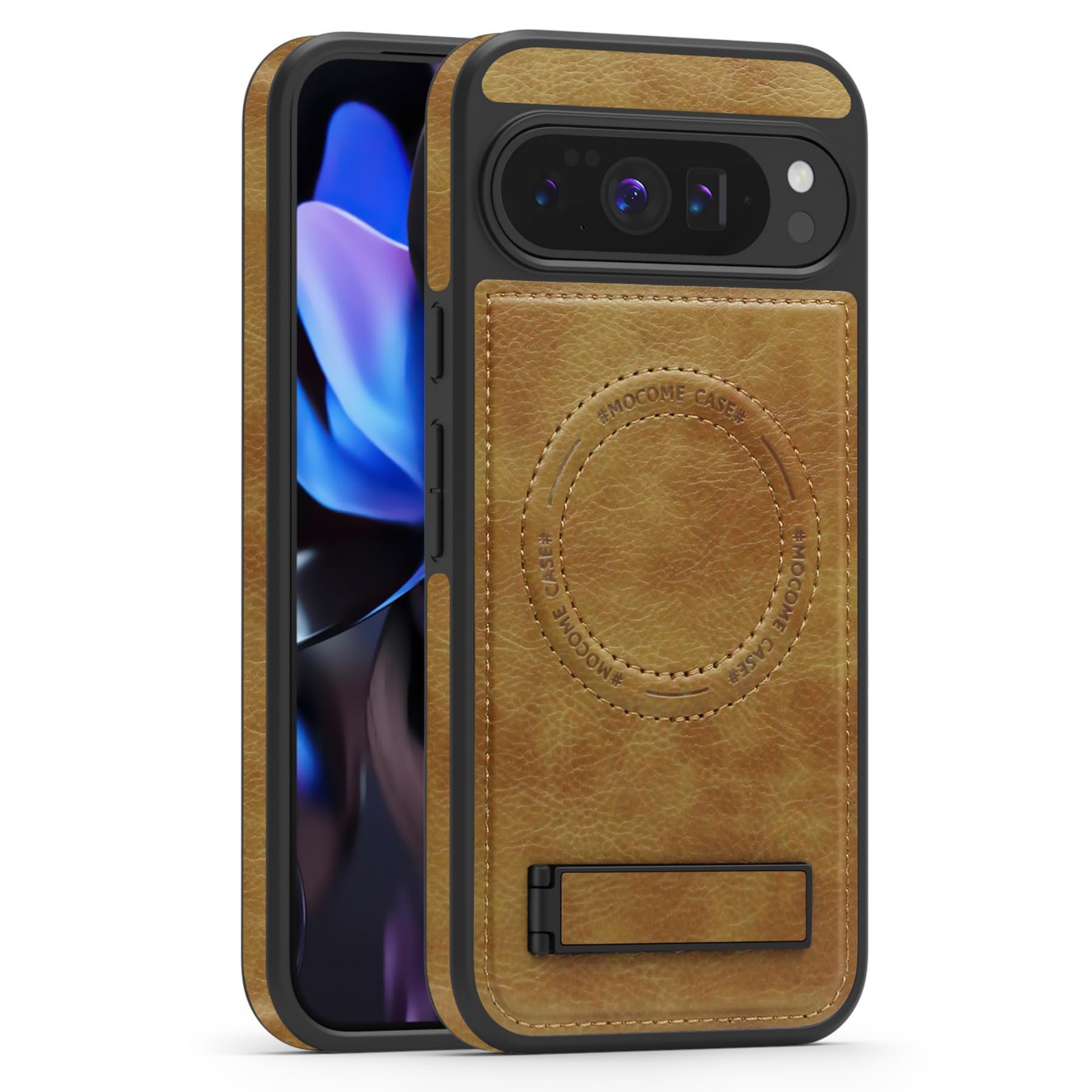 Protection Google Pixel 10 Pro XL étui cuir antichoc marron JD - 8