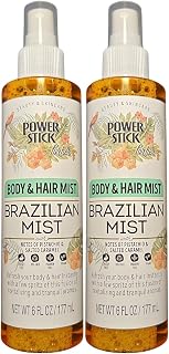 POWERR STICK BRAZILIAN MIST BODY & HAIR SPRAY WITH Notes of Pistachio & Salted Caramel 6 OZ | 2 Pk