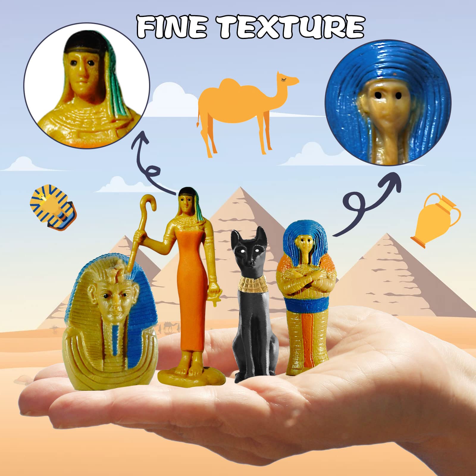 Amazon.co.jp: 24個 古代エジプト おもちゃ 子供用 ミニ 世界中 都市