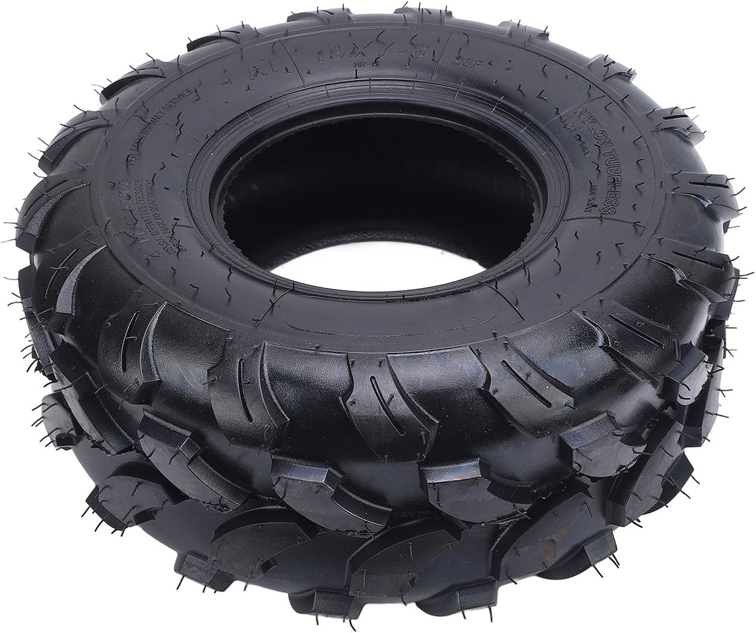 UTV Tires, Side by Side Tires 19x7x8 Wheel Tire Rubber Anti Slip Enhanced Traction All Terrain Tyre for Quad Off Road Go Kart Cart