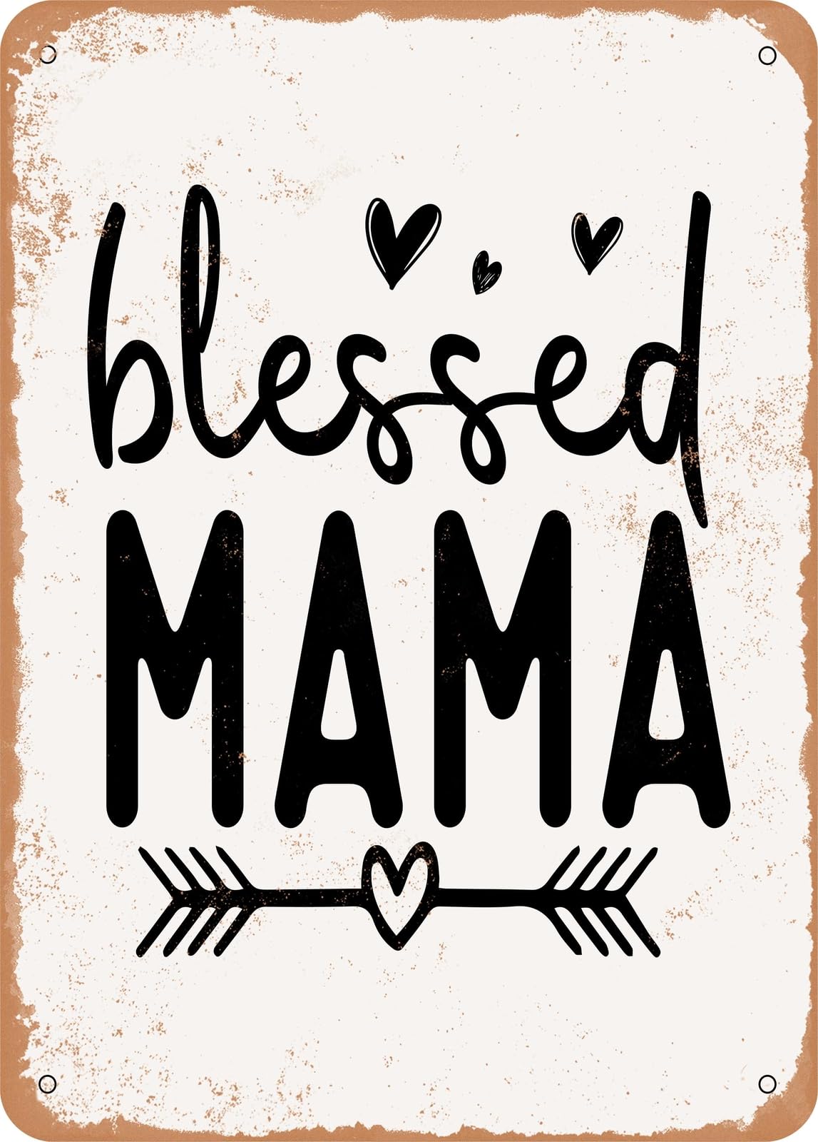 Metal Sign - Blessed Mama - 2 - Vintage Look home decor