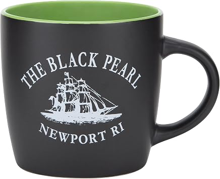 The Black Pearl Coffee Mugs Tall Ship Logo - Surprising Capacity Black Tea Cups