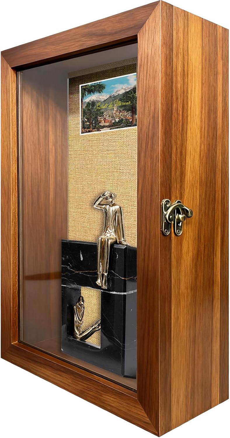 11x17 Extra Deep Shadow Box, Exterior Depth 5in Shadow Boxes Display Cases for Flowers Bouquet Wedding Pictures Photos and Keepsake(Distressed White)