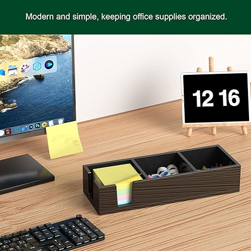 Miniatura 4 de Soporte de notas adhesivas de acrílico, soporte para bloc de notas autoadhesivo, con blocs de notas, dispensador de notas, organizador de escritorio