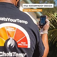 Vista 5 de ChefsTemp Quad XPro Wireless Meat Thermometer, 1000FT Long-Range BBQ Alarm, Professional Min/Max Temp Dashboard Display, 4 Probes for Grilling and