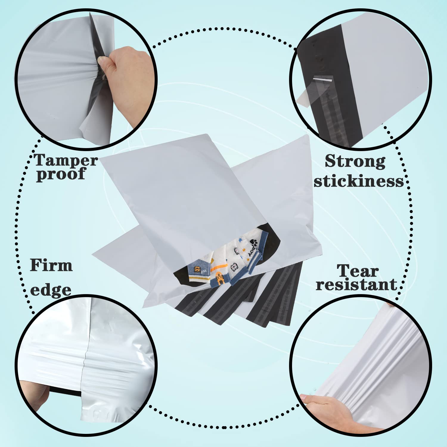 Enveloppe Plastique Expedition Grand Pochette Colis Vinted Emballage Envoie Colis Vetement Blanc 40cmX55cm 50pcs Sacs d'expédition Polystyrène pour Vêtements, Textiles et Boîtes à Chaussures