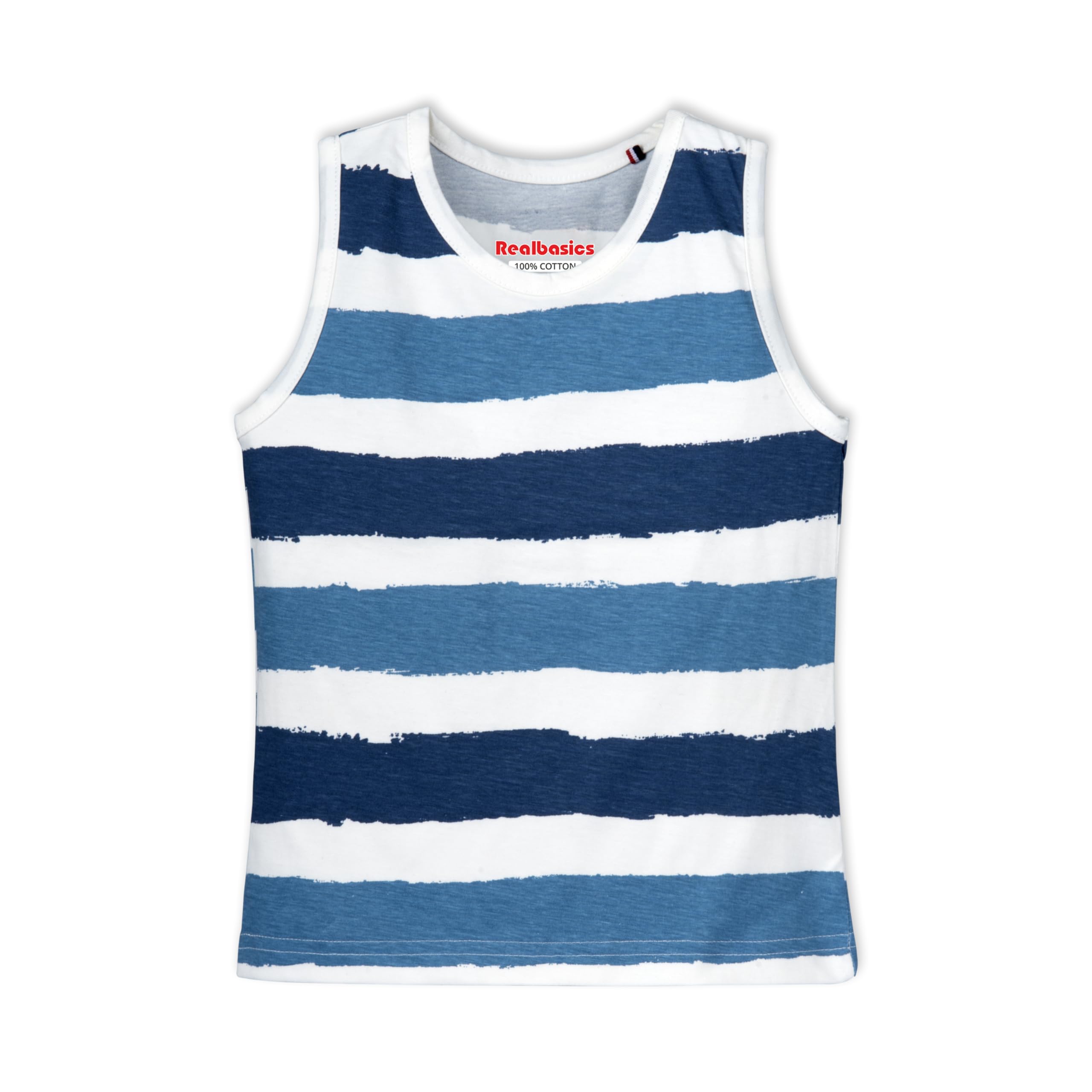Real Basics Cotton Boys Regular Fit Vests(Rb-Bb-Tvest-P4-06-Mdino_Multicolor_0-6 Years) 4