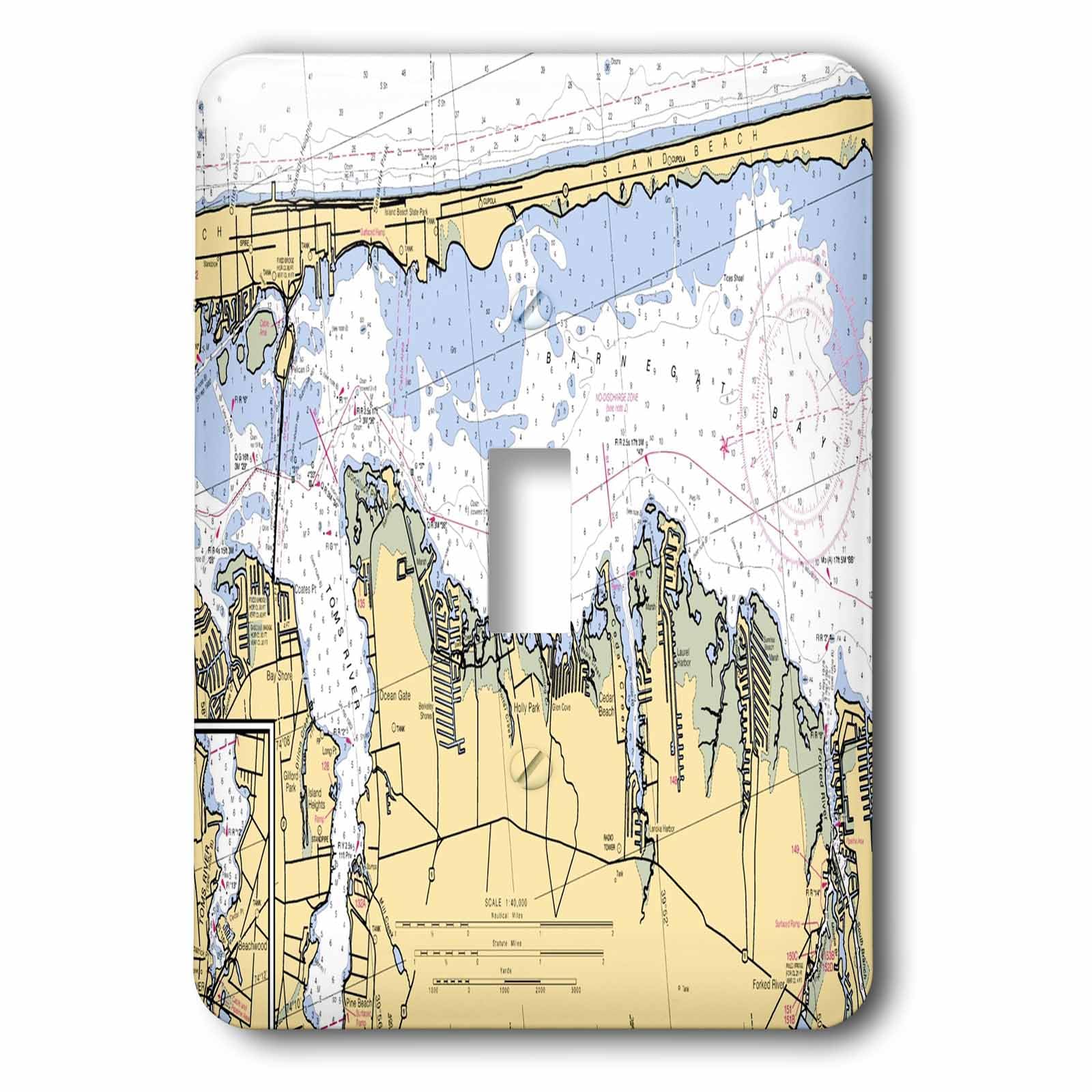 Carte nautique de New Jersey imprimé Toms River cadeau idéal pour navigateur