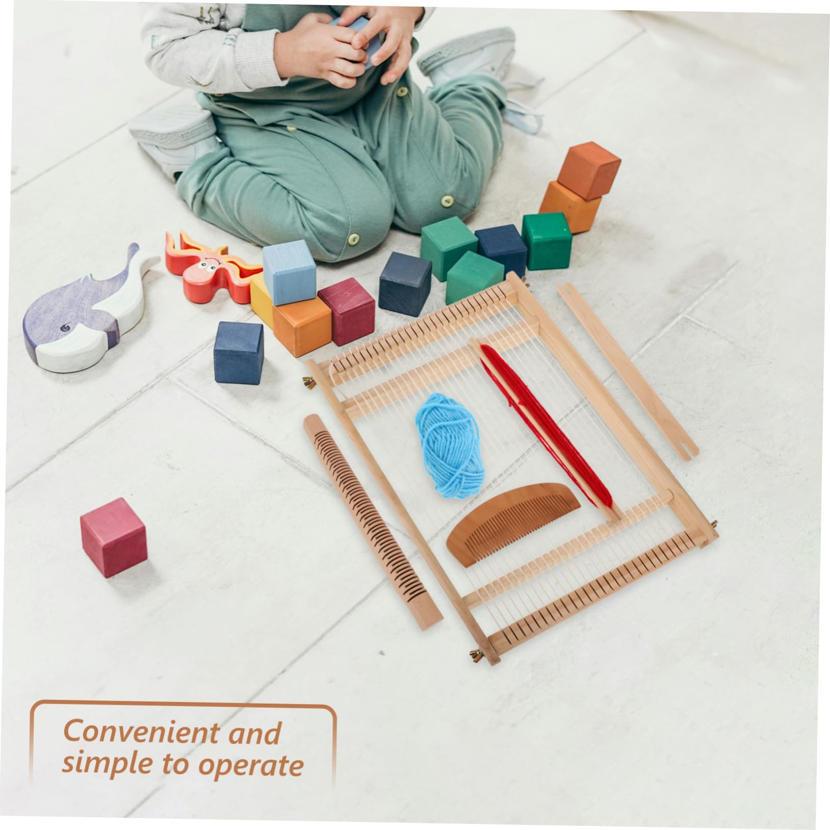 ERINGOGO Create Your Own Tapestry Wooden Weaving Loom Easy to Assemble Ideal for Beginners Boys and Girls Adults Random Color