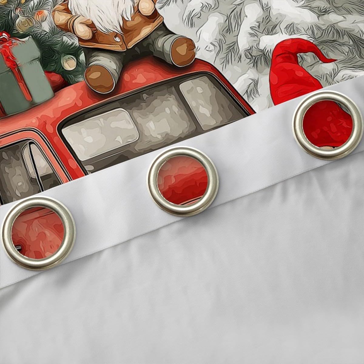 Feelyou Merry Christmas Curtains for Bedroom Living Room Christmas Gnomes Blackout Darkening Drapes Xmas Theme Window Treatments, 2 Panels 52 x 84 Inch Room Decor