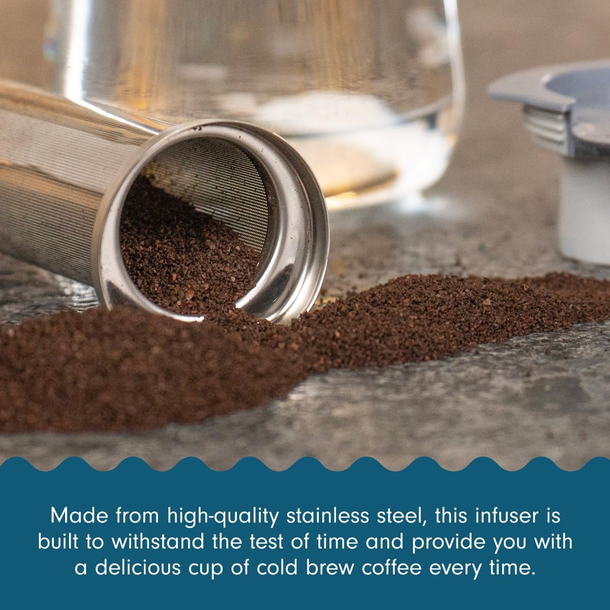 Hydros Stainless Steel Cold Brew Coffee and Tee Infuser for Hydros Glass Pitchers image 3