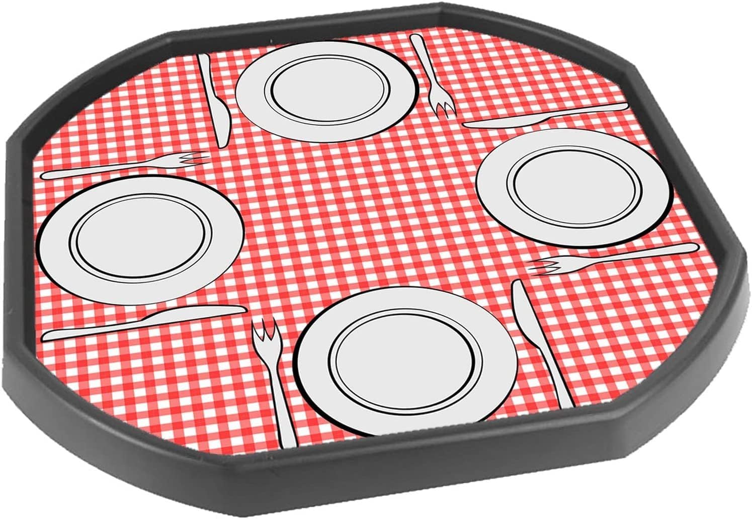 Picnic Scene Children's Tuff Tray Play Mat - 33.8 x 33.8 Inches - Vinyl - Tuff Tray NOT Included