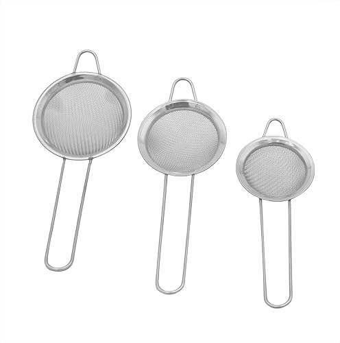 Miniatura 2 de Mini coladores de acero inoxidable con puntas de descanso de 3/3.5/4"