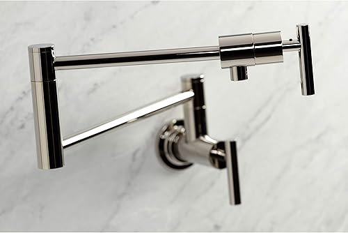 Miniatura 3 de Kingston Brass KS4106CML Manhattan Pot Filler, níquel pulido, 23.5 x 2.63 x 11.13