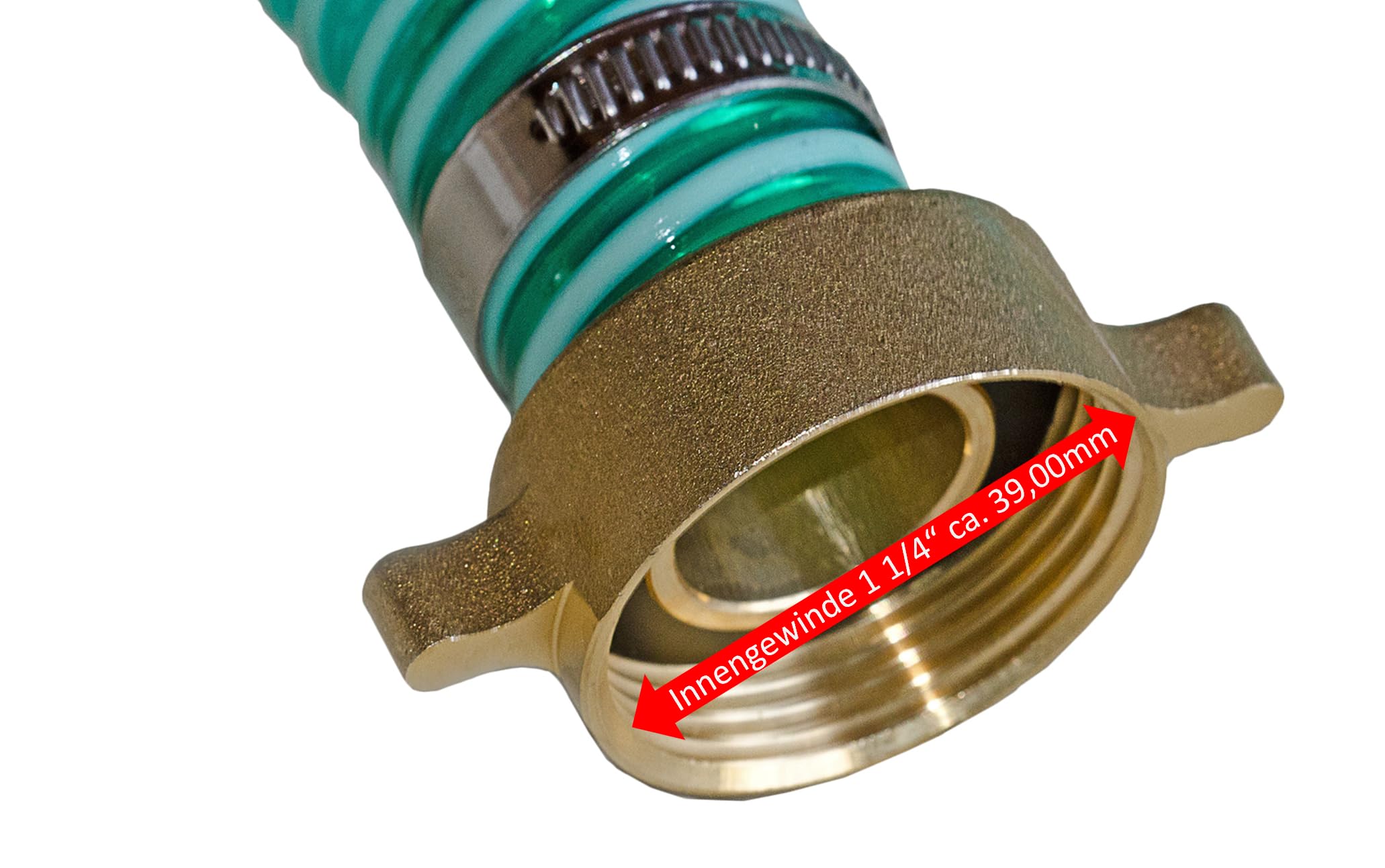 Sauggarnitur 10m lang 1 1/4 Zoll 32mm Saugschlauchgarnitur Saugschlauch Ansauggarnitur
