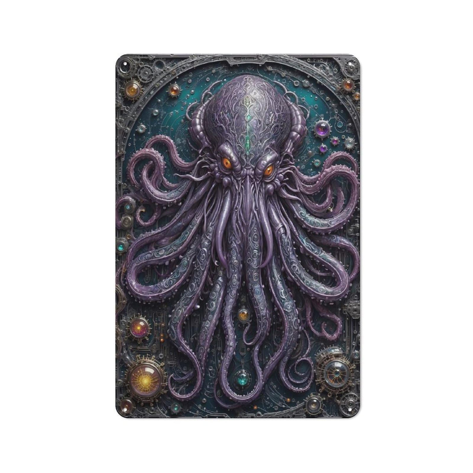 Junmoney Style-7 God Legend Cthulhu Metal Gift Sign 30X20cm, Vintage Home Wall Decor For Home, Shop, Pub Or Studio Wall