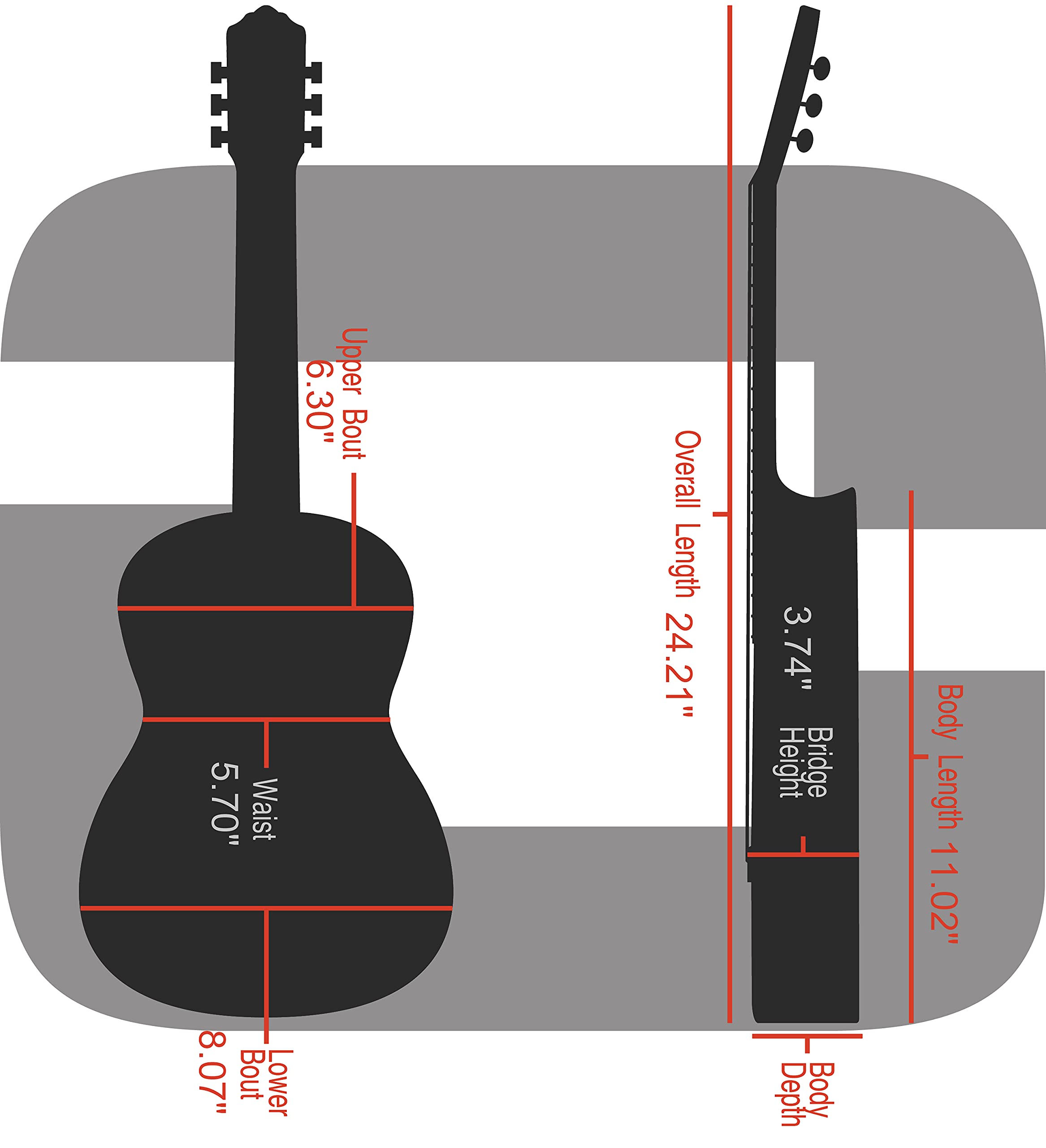 Crossrock CRA900SUG - Funda para Ukelele Soprano, policarbonato/ABS de Lujo, Peso Ligero, Moldeado Duro, Aspecto Gris metálico