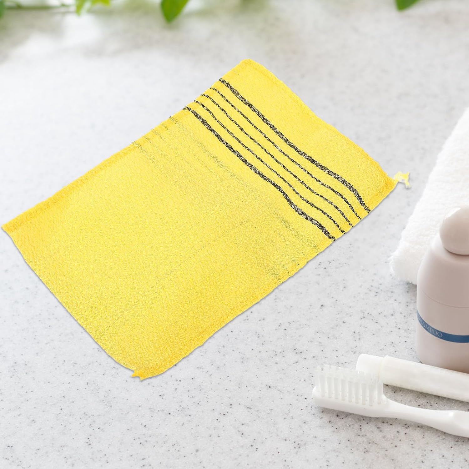 8pcs Exfoliating Washcloth Single Piece Polyester Cotton Bath Towel | Rough Texture, Deep Cleansing, Ergonomic Design, Bathroom Use