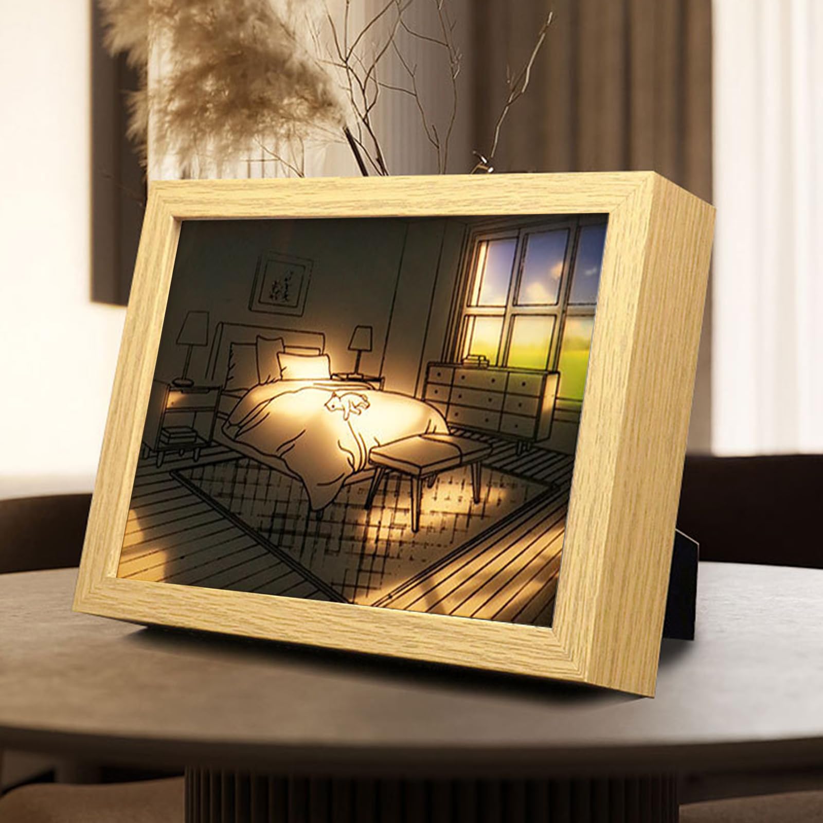 Amazon.co.jp : ライト絵 LEDライトフレームクリエイティブアート