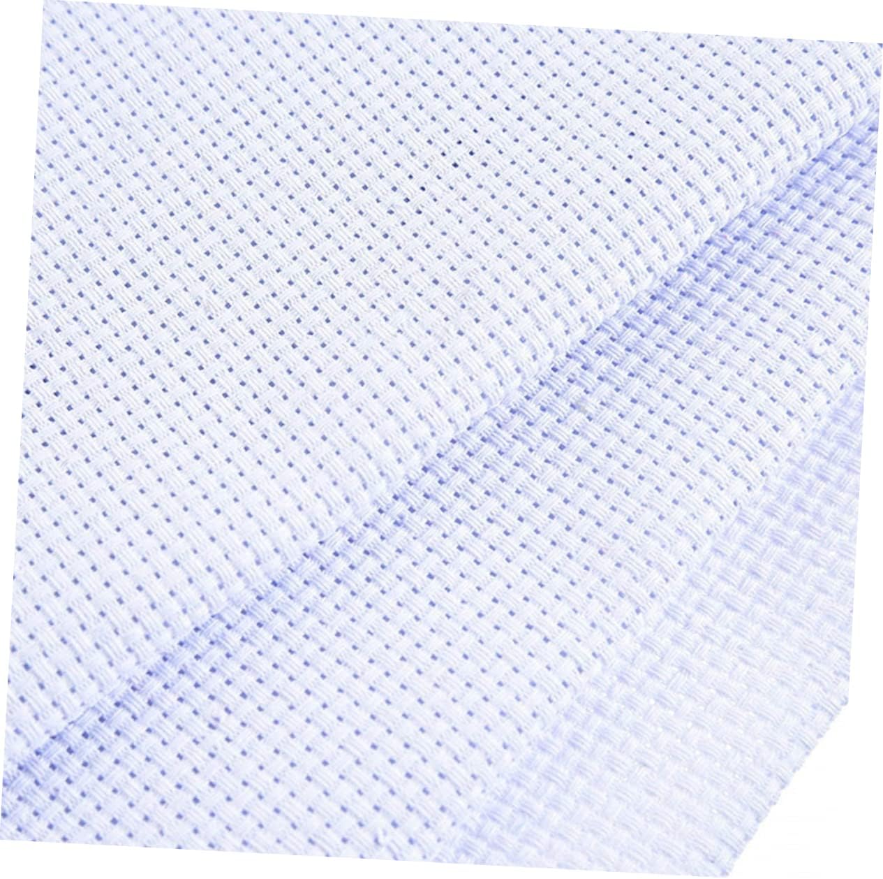 Tofficu 12pcs Cross- Cloth for Embroidery Cotton Needlework Fabric White for Crafts and Creative Projects