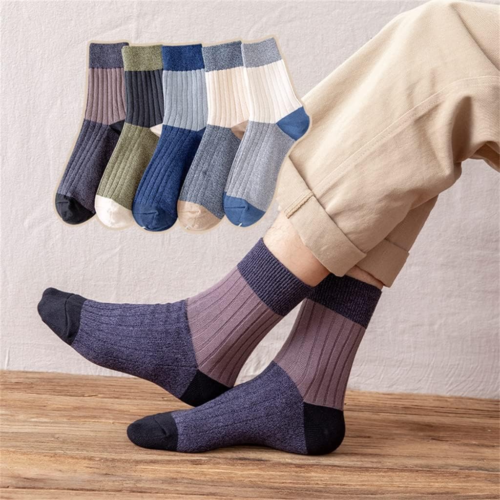最安値挑戦中3日内急速出荷[WSEDXYCY] 秋のカジュアルカラーマッチングビジネスコットンソックスダブルニードルメンズソックス 入園準備