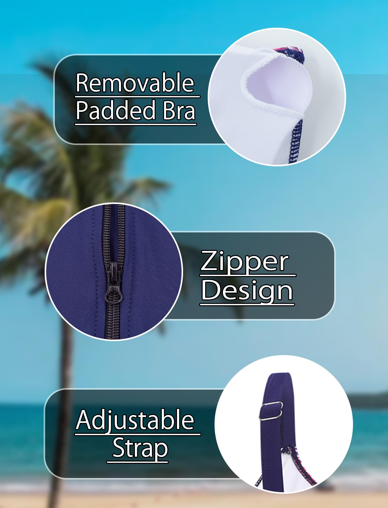 Costume da bagno a 3 pezzi, da donna, protezione solare, set rashguard a maniche lunghe + pantaloncini+Tankini Surf Beach