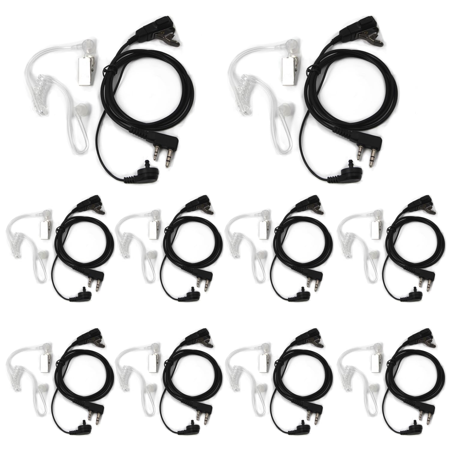 Microauricular de tubo acústico con micro PTT compatible con Baofeng UV-82 6