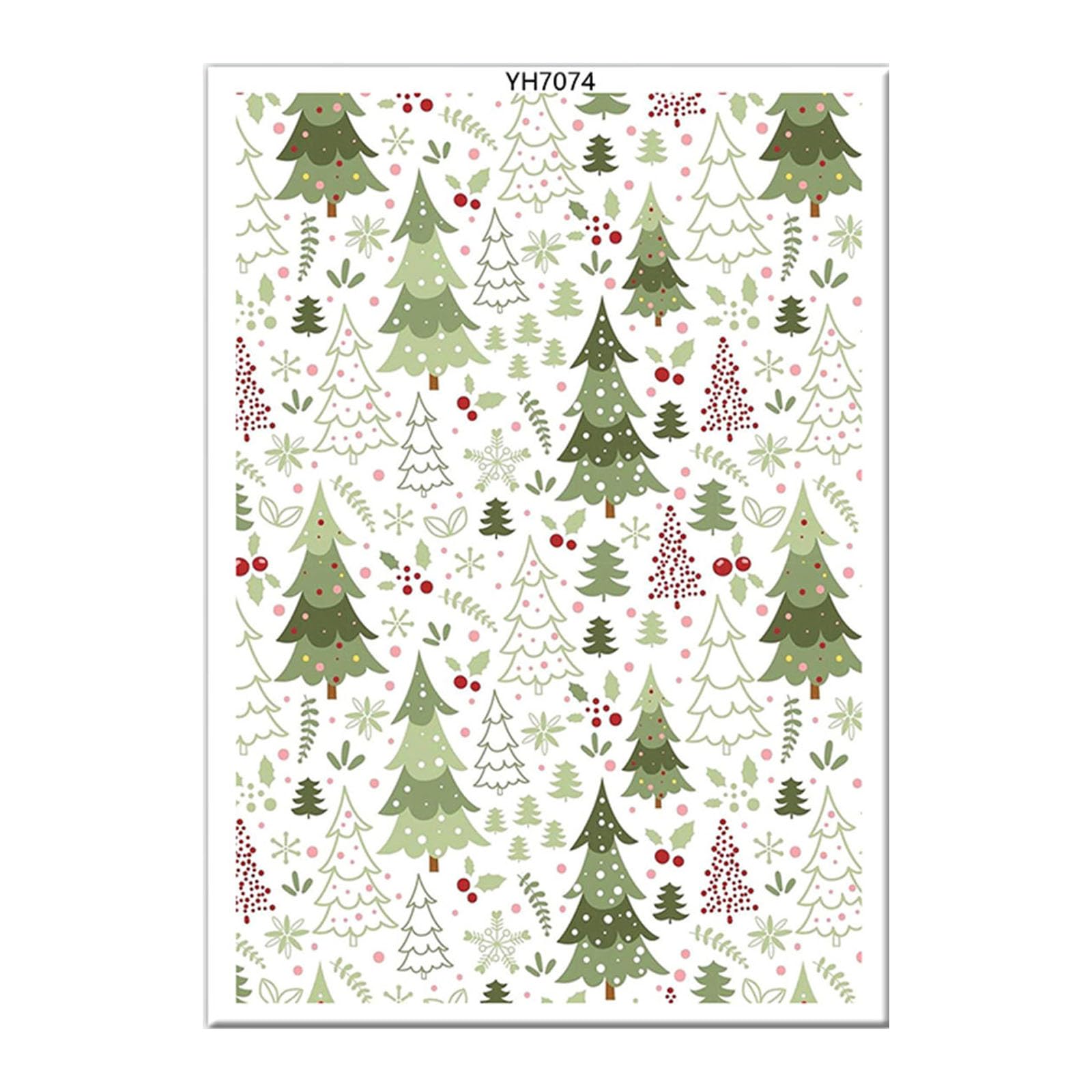 Msioytog Yh7074 Clay Transfer Paper Christmas Transfer Paper Clay Sheets For Earrings Jewelry Making Sheets Christmas For Earrings