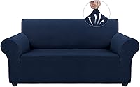 Vista 8 de Asnomy Couch Covers for 3 Cushion Couch Stretch Sofa Covers Slipcovers, Pet Protector Furniture Covers for Dogs Cats Spandex Jacquard Fabric Small