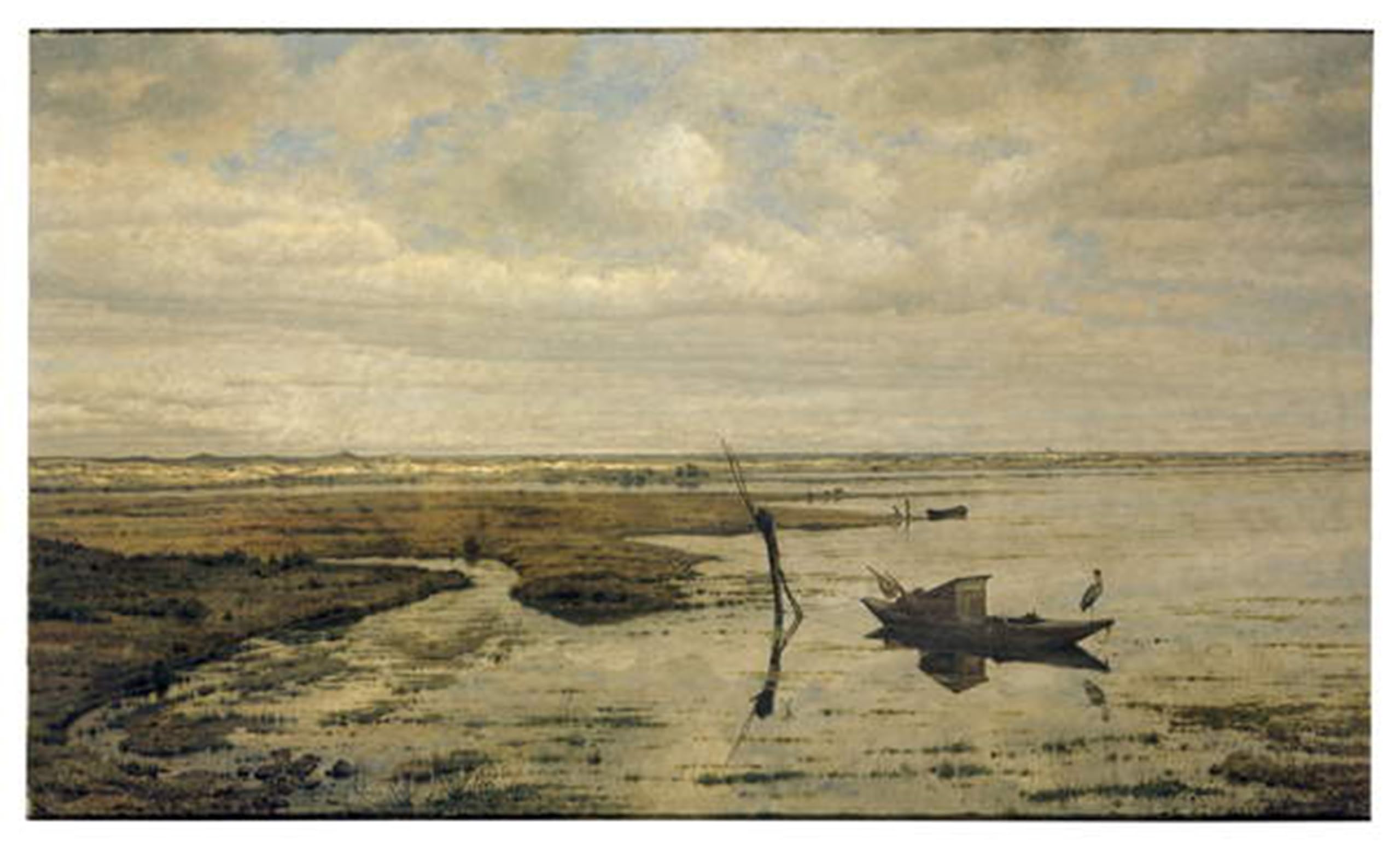 ARTXLXXBN Famous Print Painting Colorful Art Print Marsh Near Putte by Jacobus Vrel or Frel Canvas Art Decorations for Home Decor 60x90cm