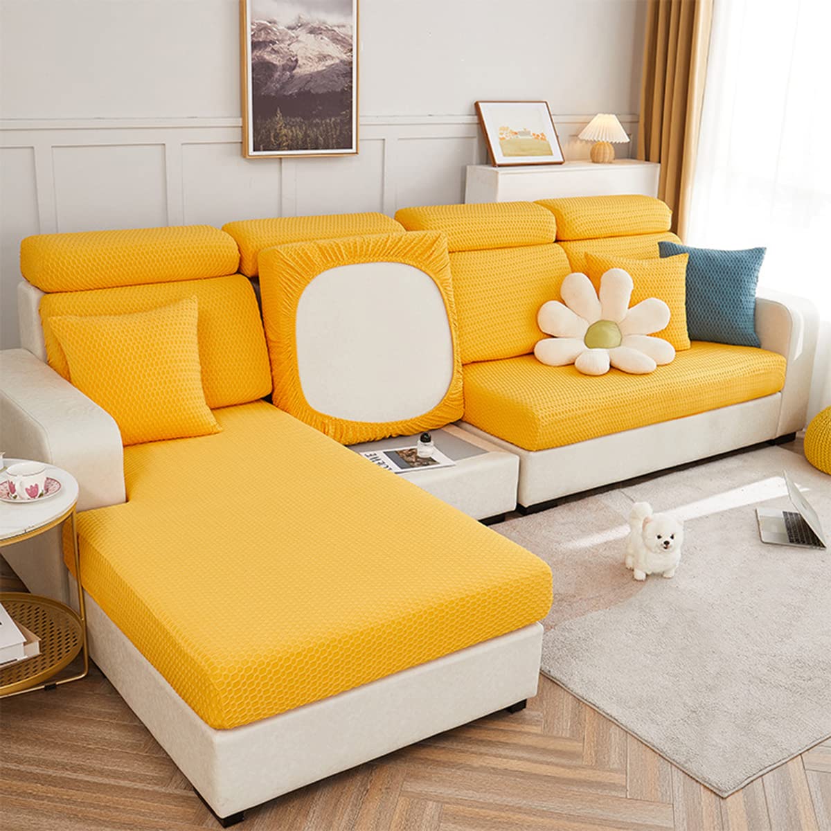 Housses pour coussins de canapé extensibles en spandex pour salon chaleureux