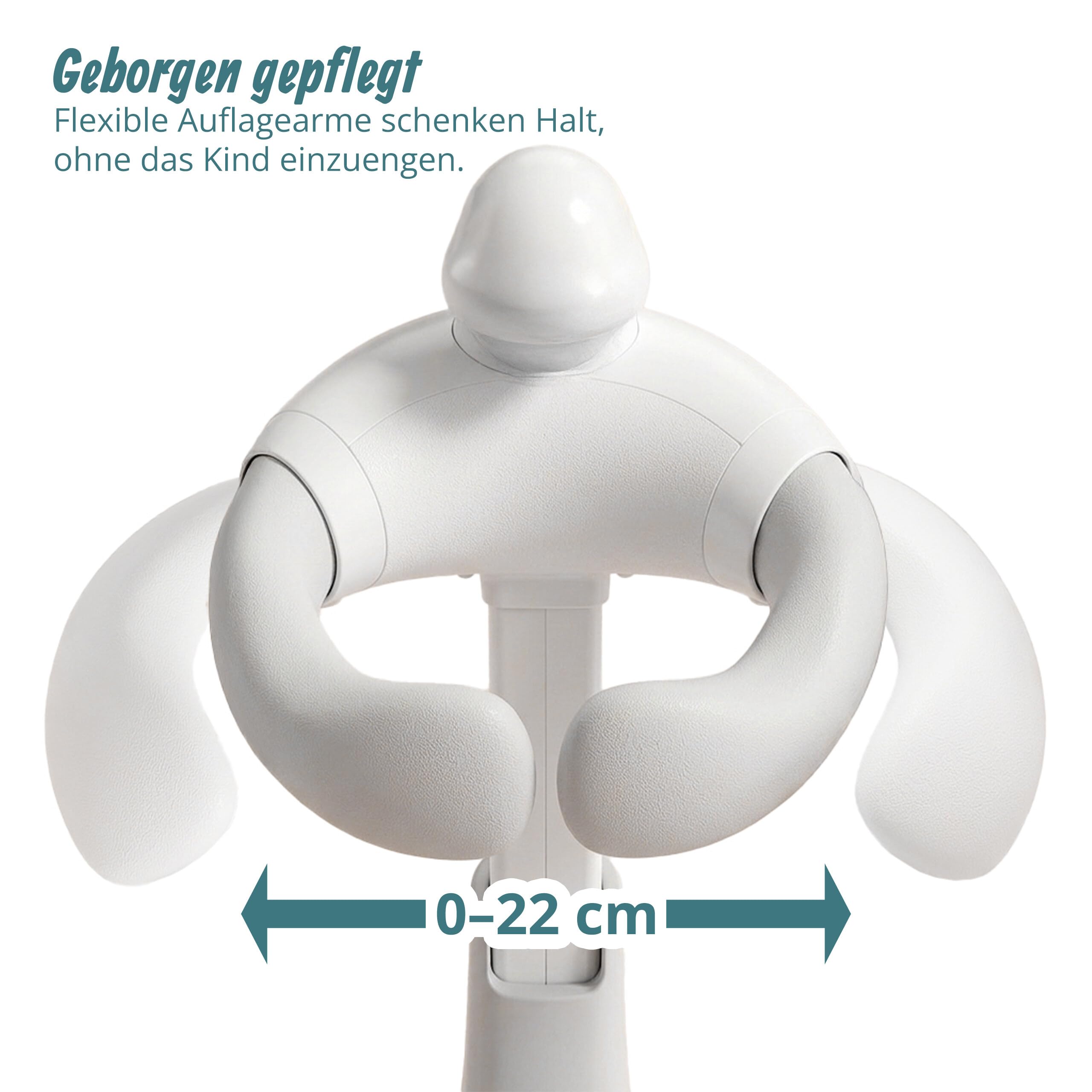 Relaxdays Baby-Duschständer höhenverstellbar, HBT: 45-67x50x40cm, grau-weiß