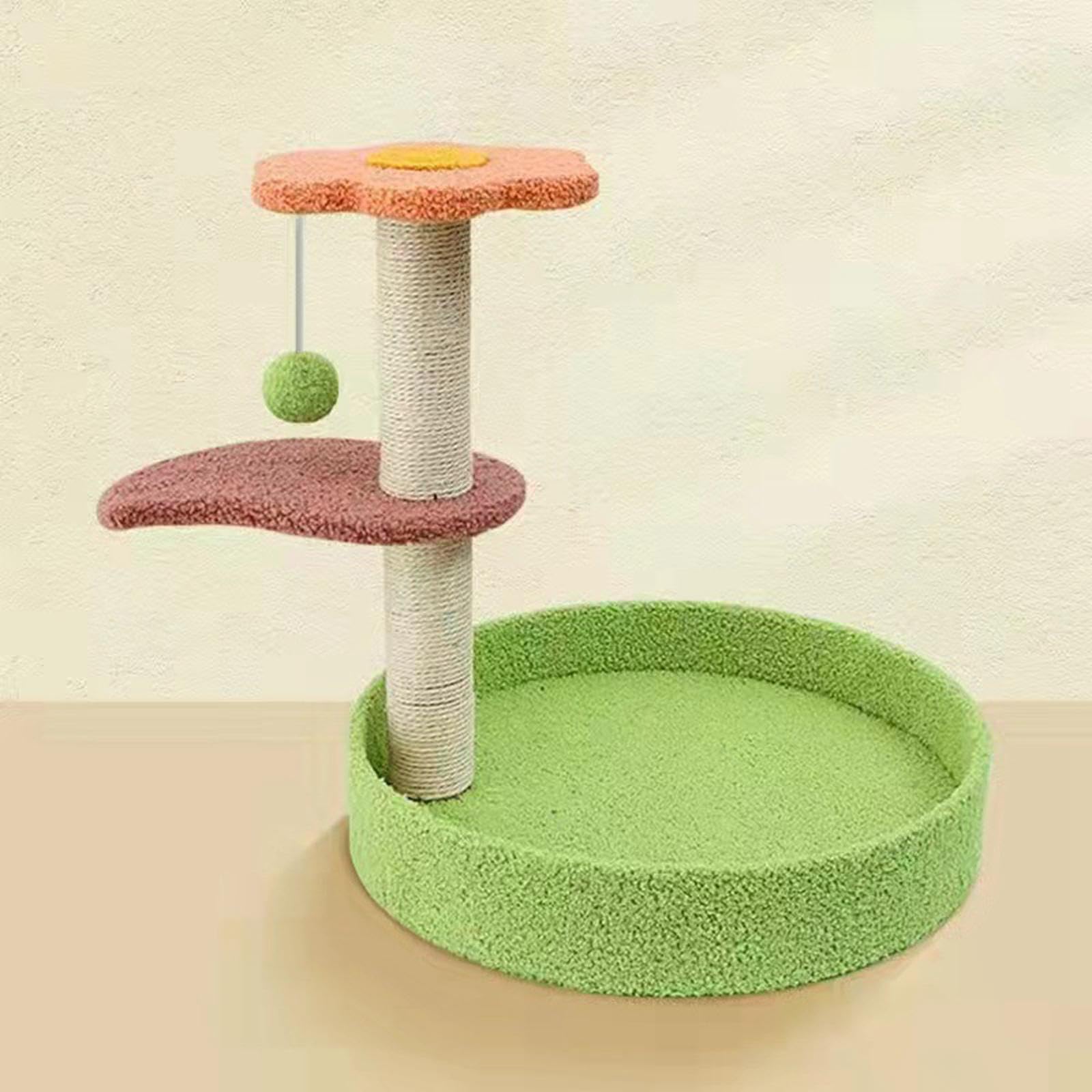 Colcolo Tiragraffi per Gatti a 3 Strati, tiragraffi con Corda in sisal, Piattaforma da Gioco Alta, tiragraffi, Torre per Gatti per Gattini di Grandi